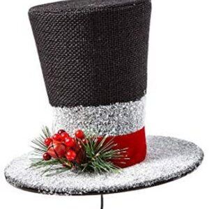 Black Holiday Hat Tree Topper